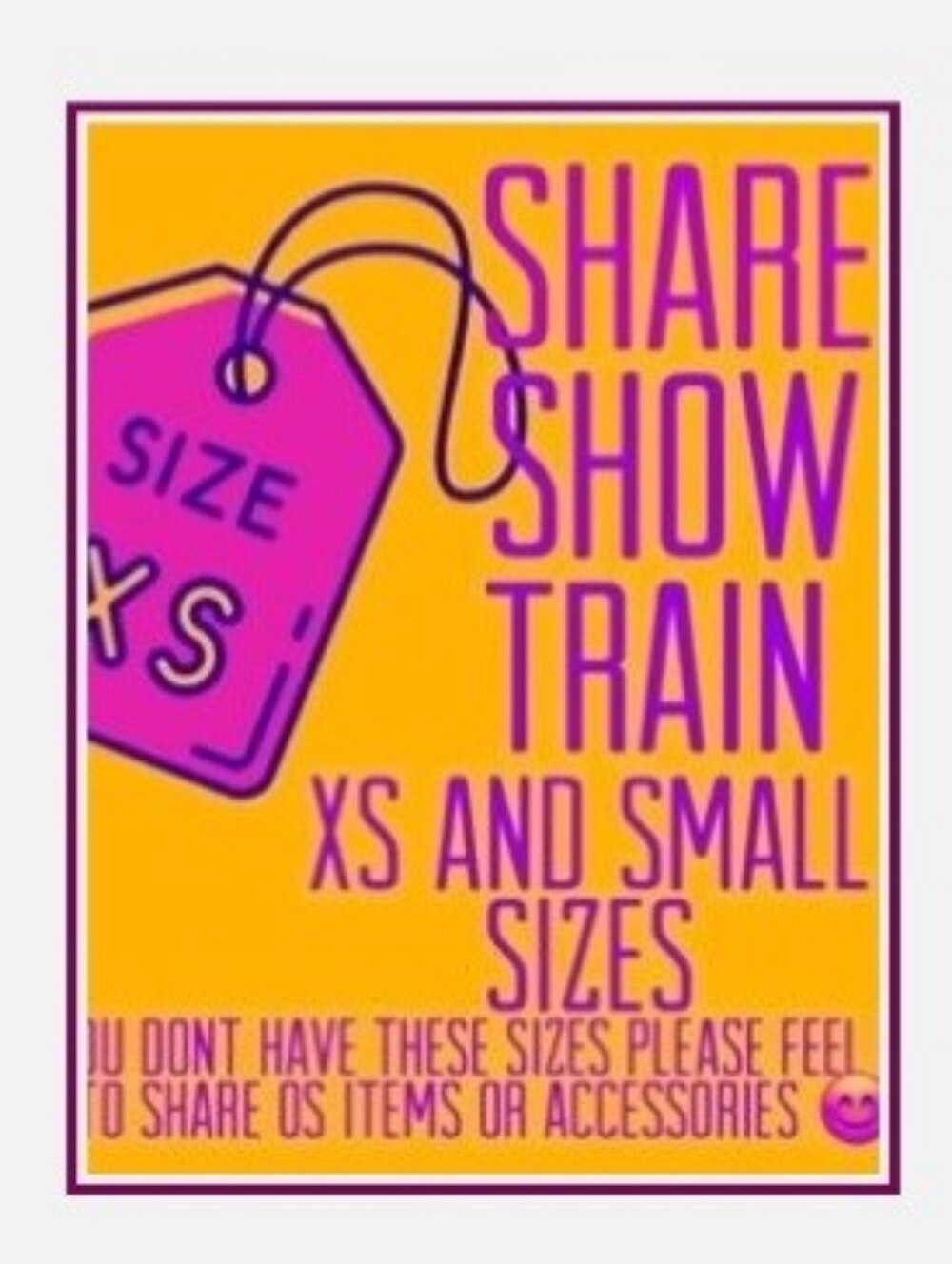 GUEST HOST ON THE XS & SMALL WOMEN/MEN SHARE SHOW TRAIN Saturday, 9/5 AT 4PM EST
